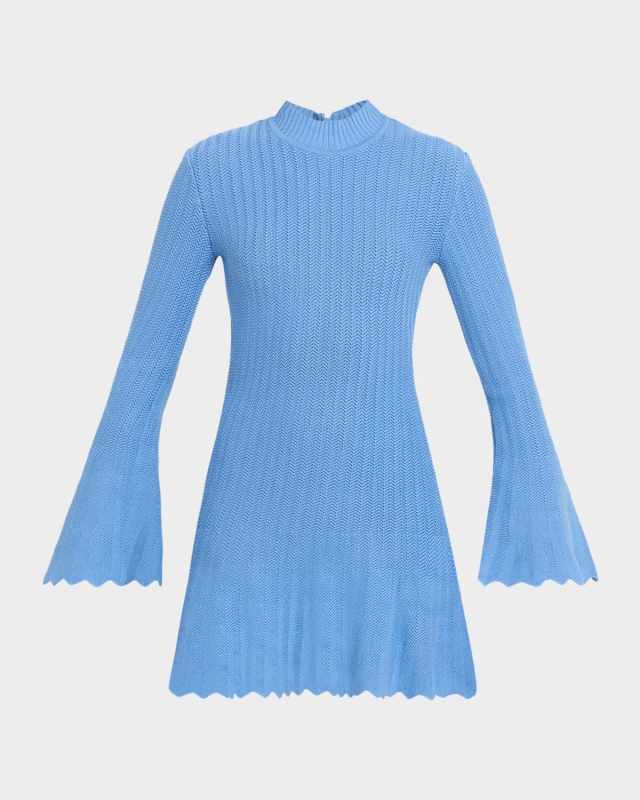 Maja Chevron Knit Mini Dress